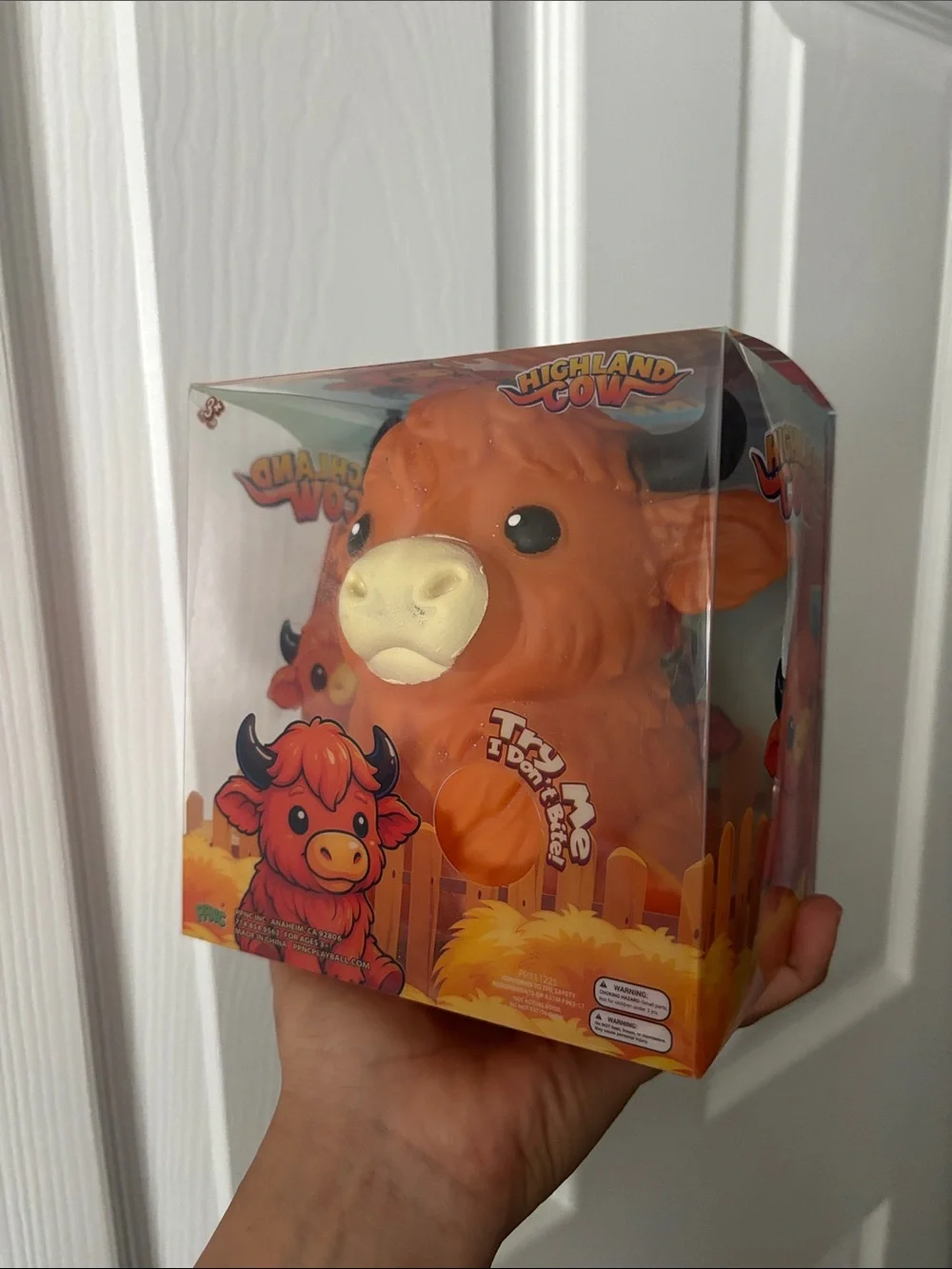 Highland cow Orange Squeeze Toy -